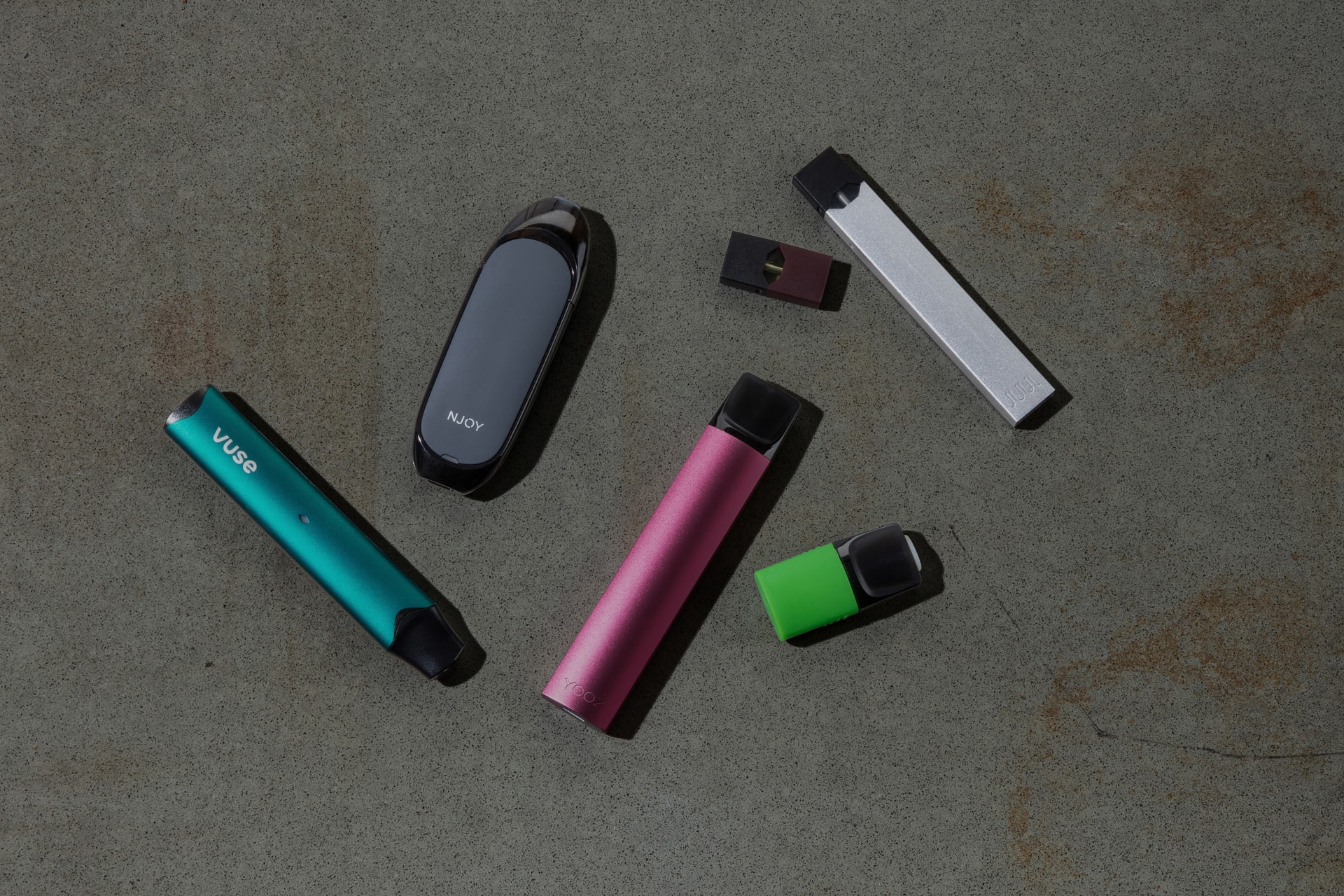 Diferentes productos de vape
