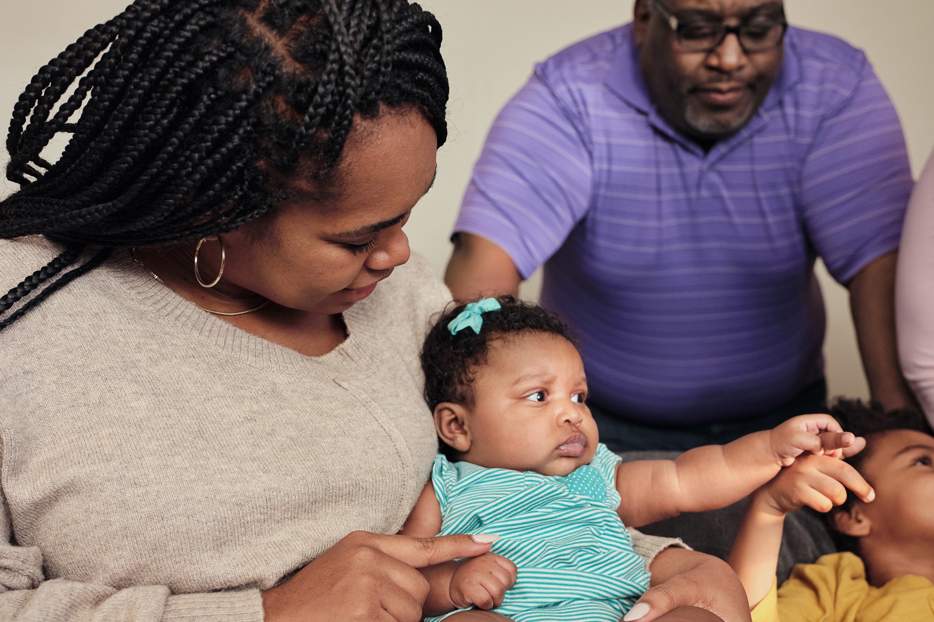 African American parents with their baby