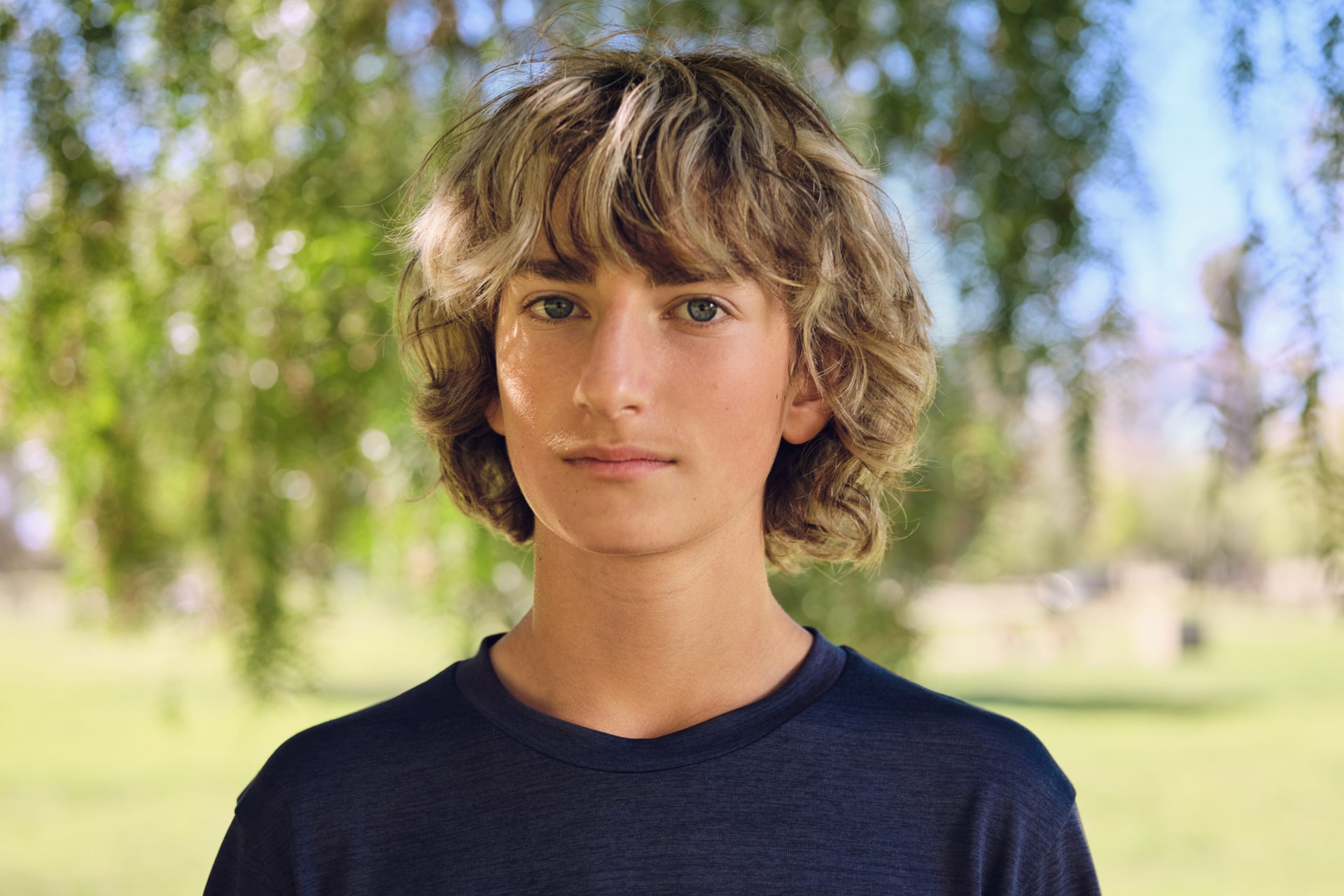 Close up of a teenage boy