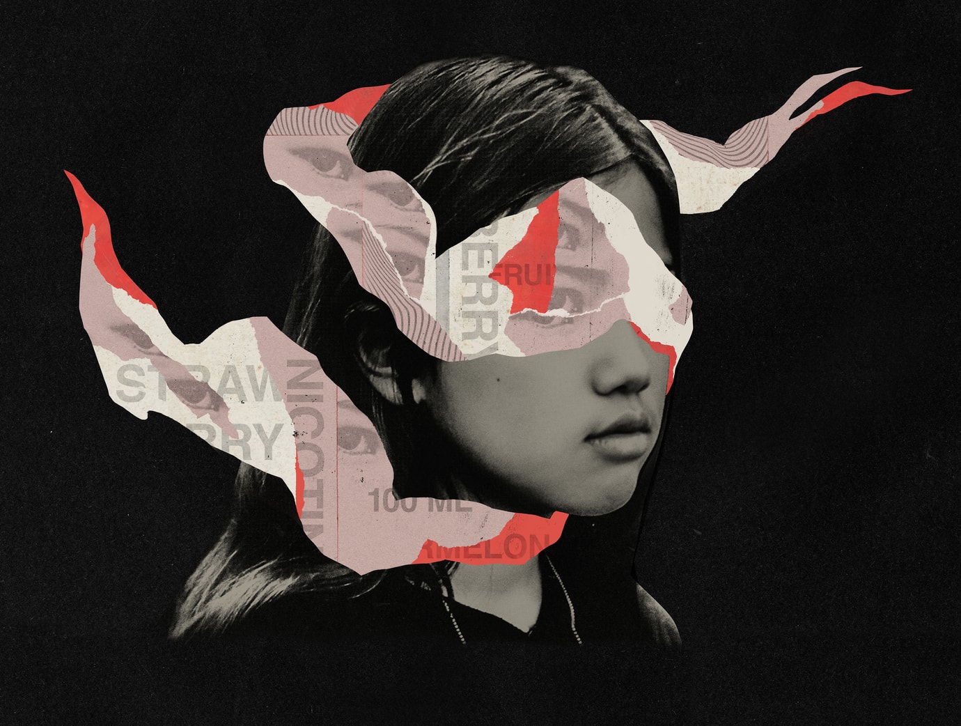 young child with imagery around her
