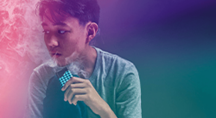 Man vaping