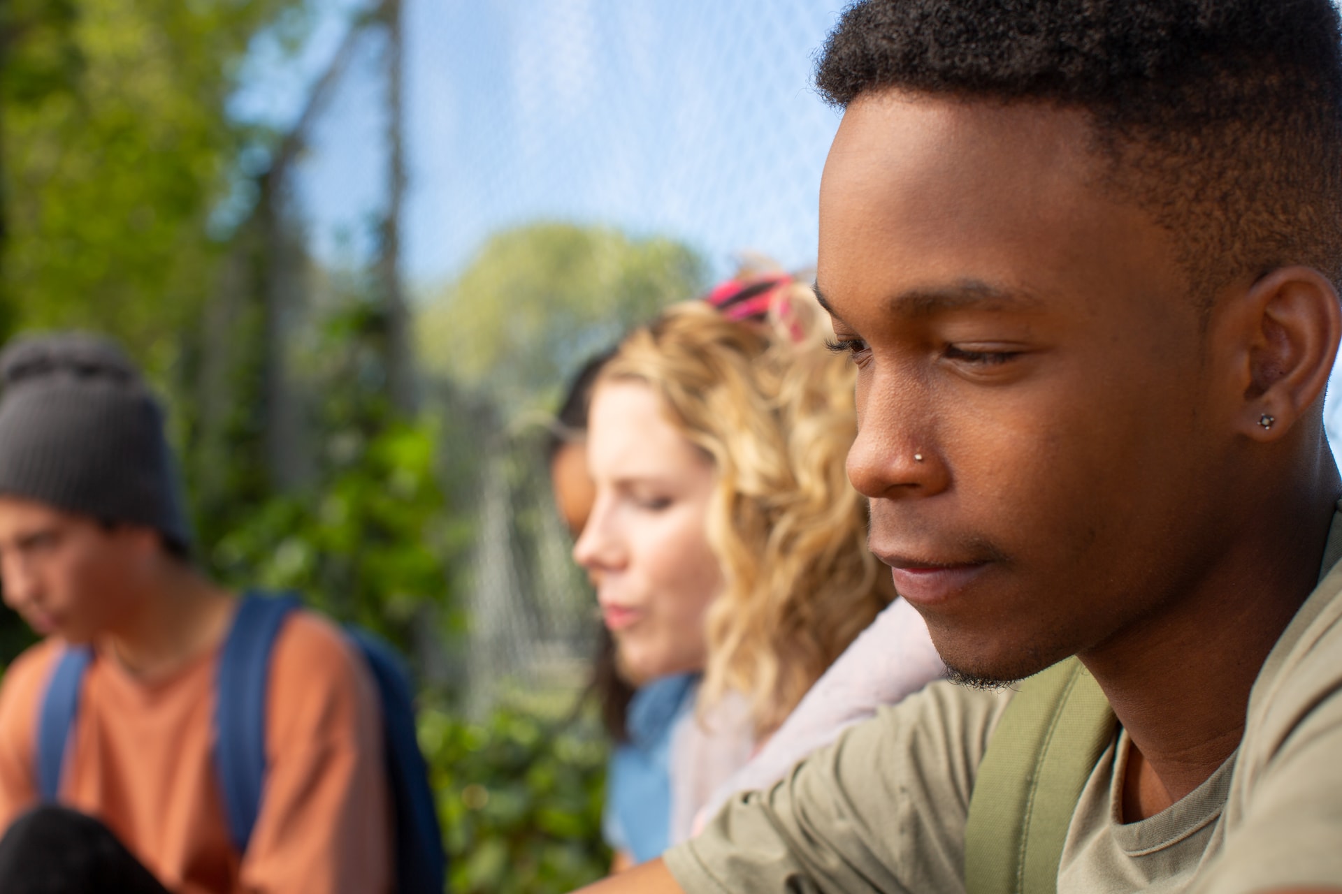 Teens in schoolyard header