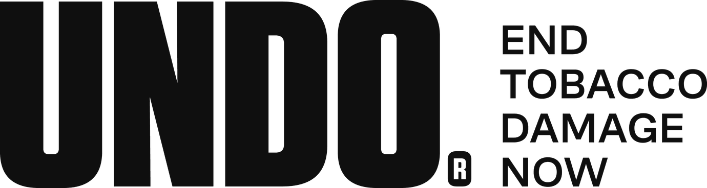 Black Undo® end tobacco damage now logo