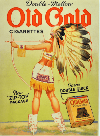 Cigarette ad targeting the American Indian population
