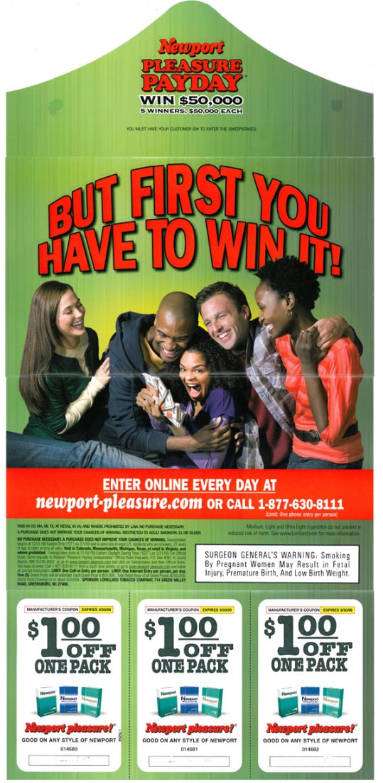 Cigarette ad targeting the Low-Income population