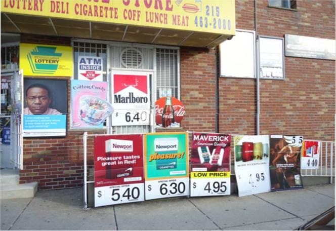 Cigarette ad targeting the Low-Income population