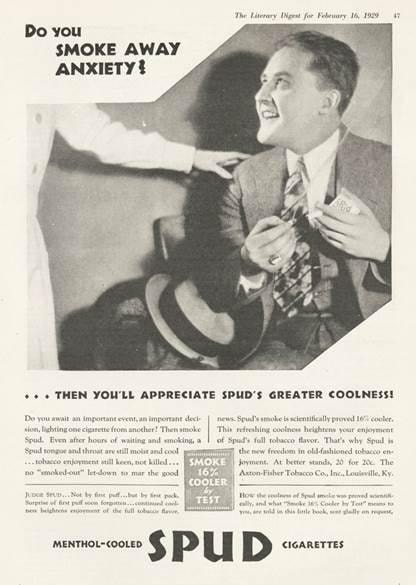 Cigarette ad targeting the People with Mental Health Challenges population