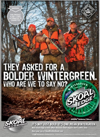 Cigarette ad targeting the Rural Communities population