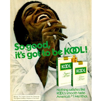 Cigarette ad targeting the African American/Black population